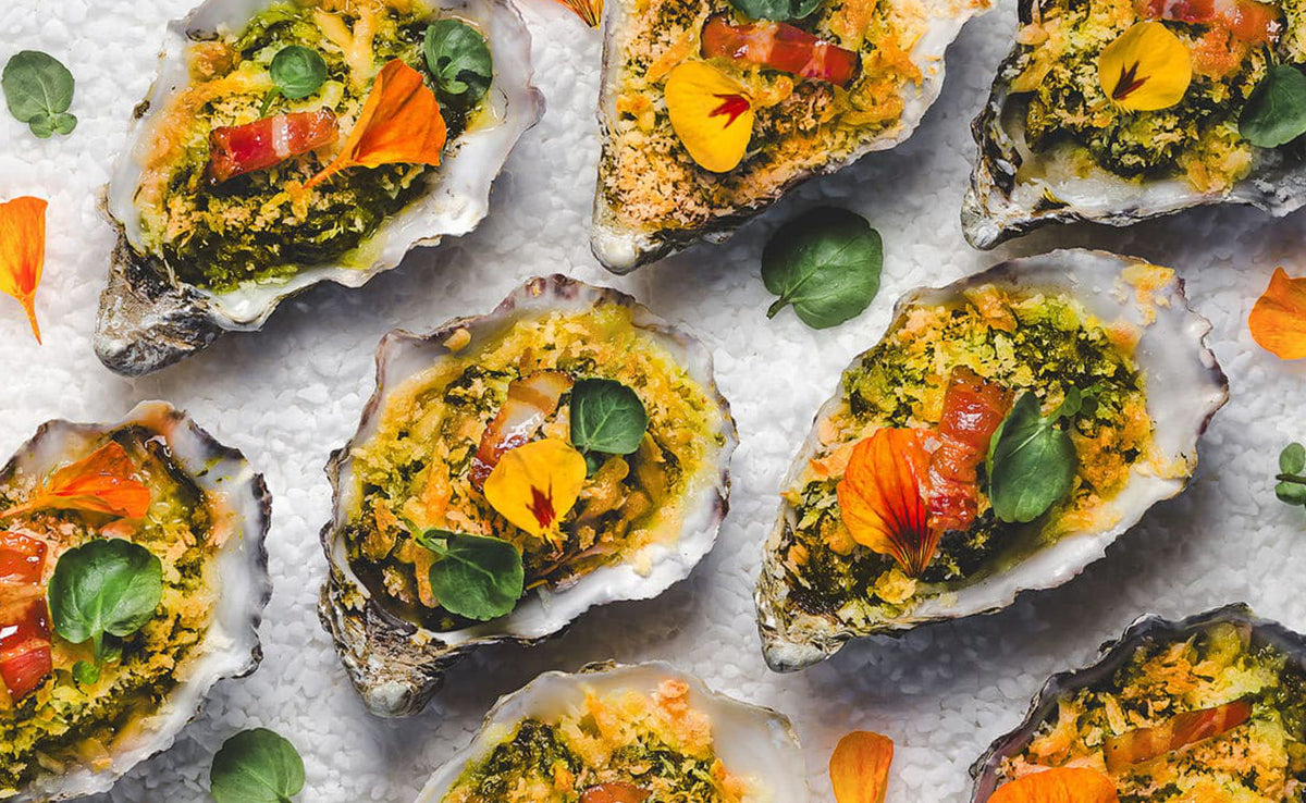 RECETTES D'ENTRÉES APHRODISIAQUES: LIASONS SENSUELLES, HUÎTRES POÊLÉES À LA PANCETTA